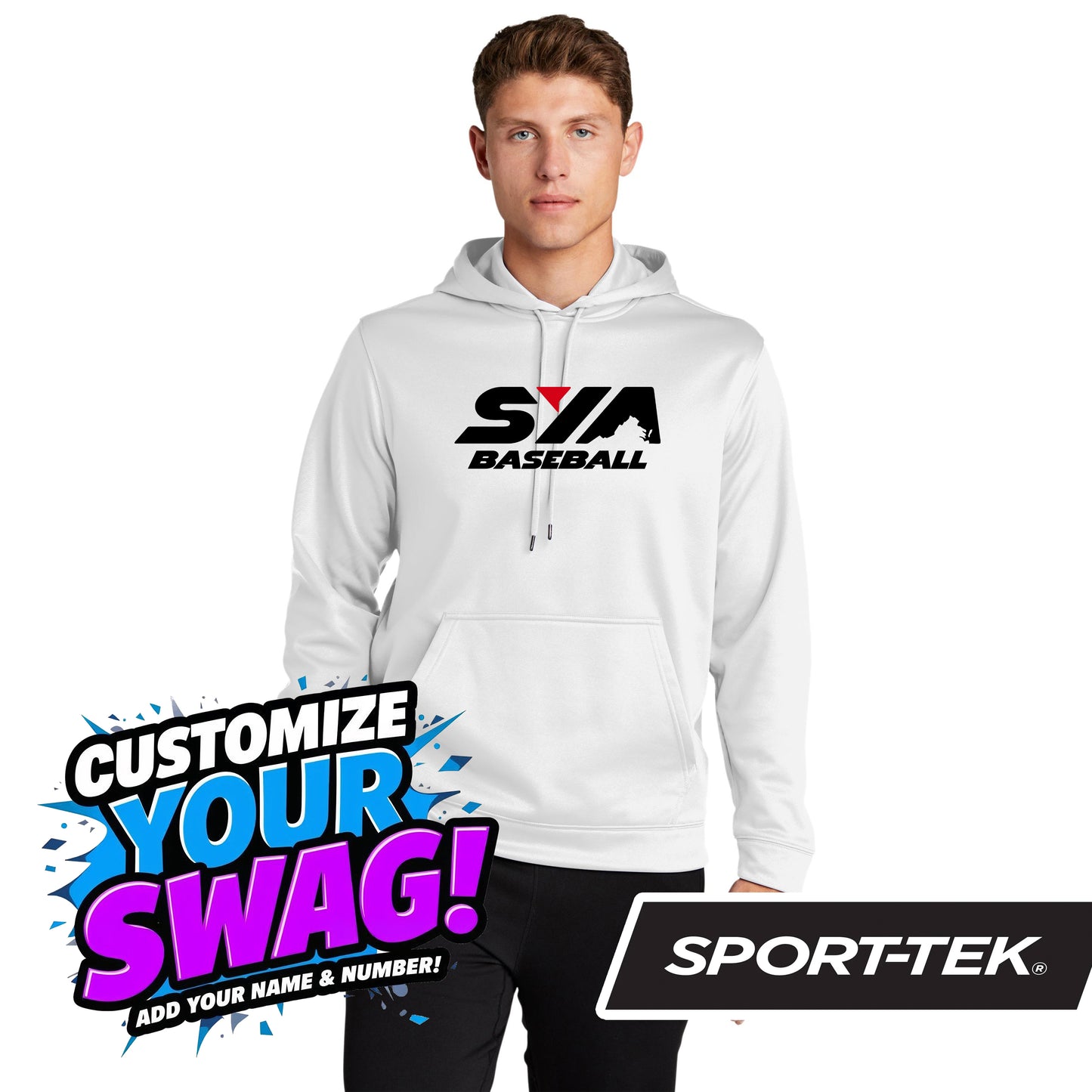 Sport-Tek Sport-Wick Fleece Hooded Pullover F244 - SYA Baseball