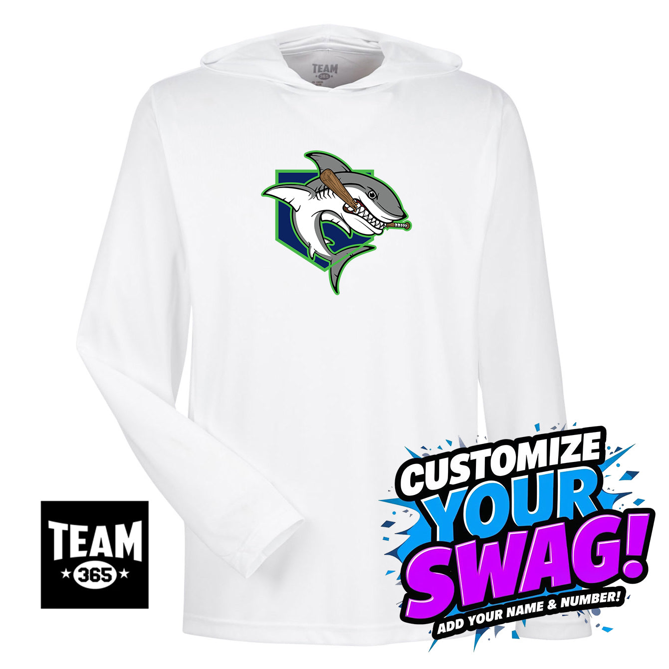 Team 365 Youth & Men's Zone Performance Hoodie - OBP Land Sharks