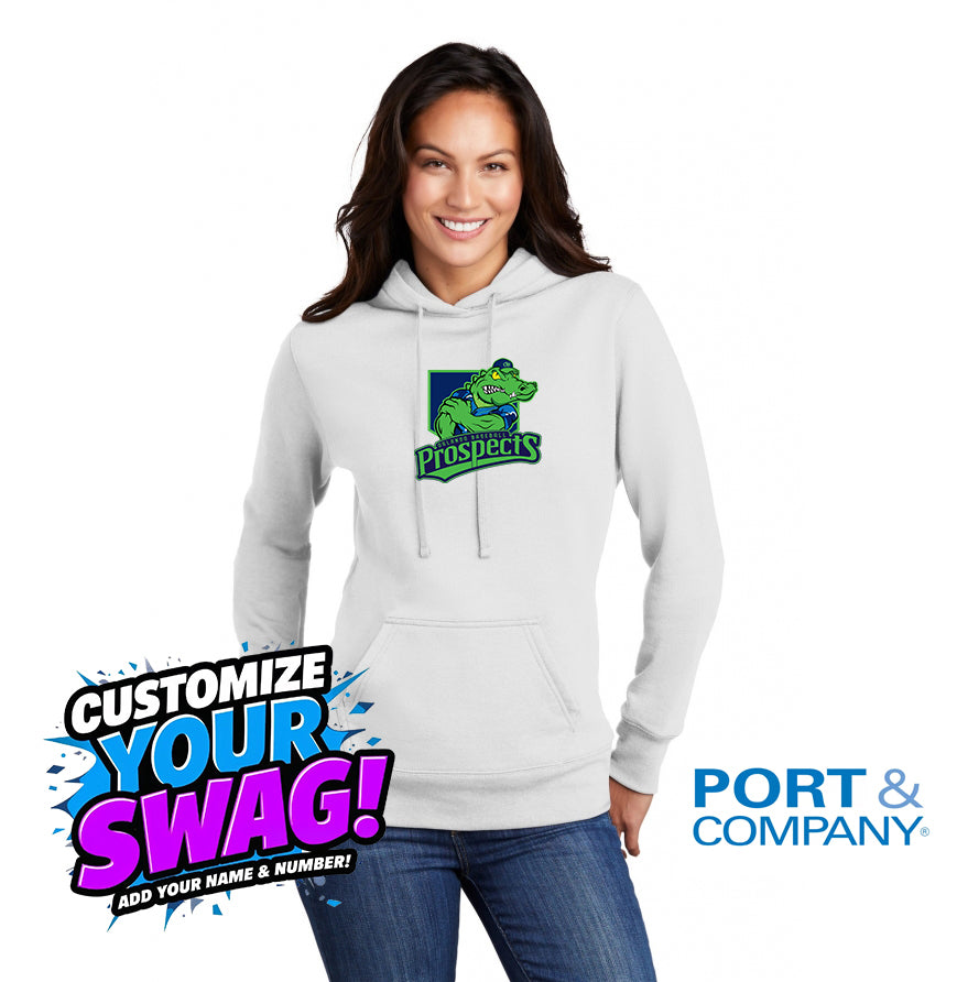 Port & Company Women's Core Fleece Pullover Hooded Sweatshirt LPC78H - OBP Swamp Kings