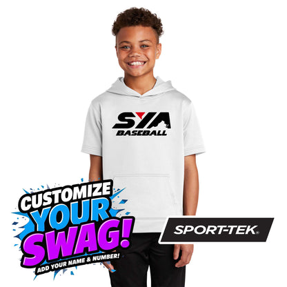 Sport-Tek Youth Sport-Wick Fleece Short Sleeve Hooded Pullover YST251 - SYA Baseball