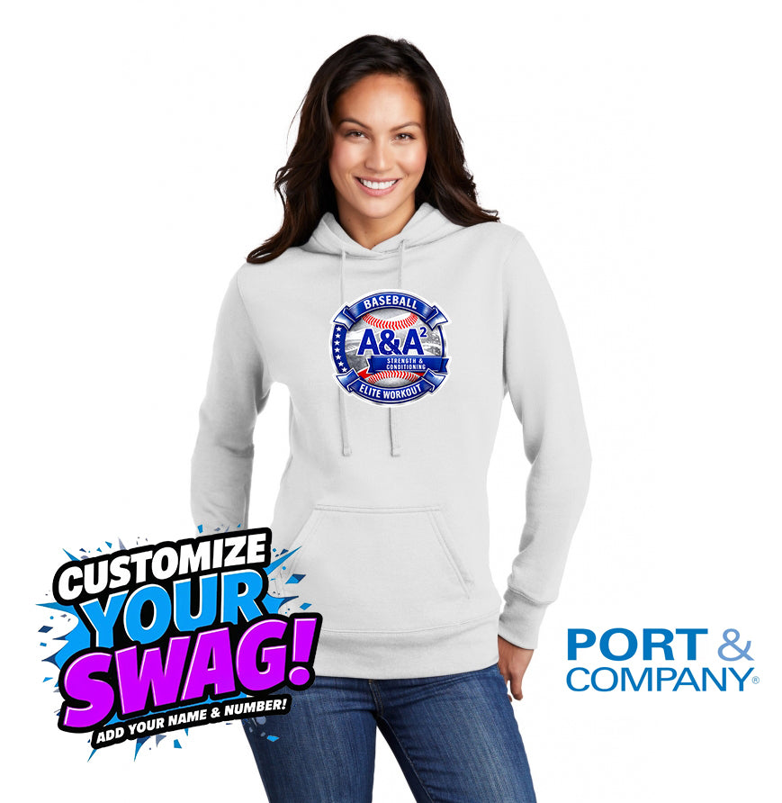 Port & Company Women's Core Fleece Pullover Hooded Sweatshirt LPC78H - A&A Baseball Elite