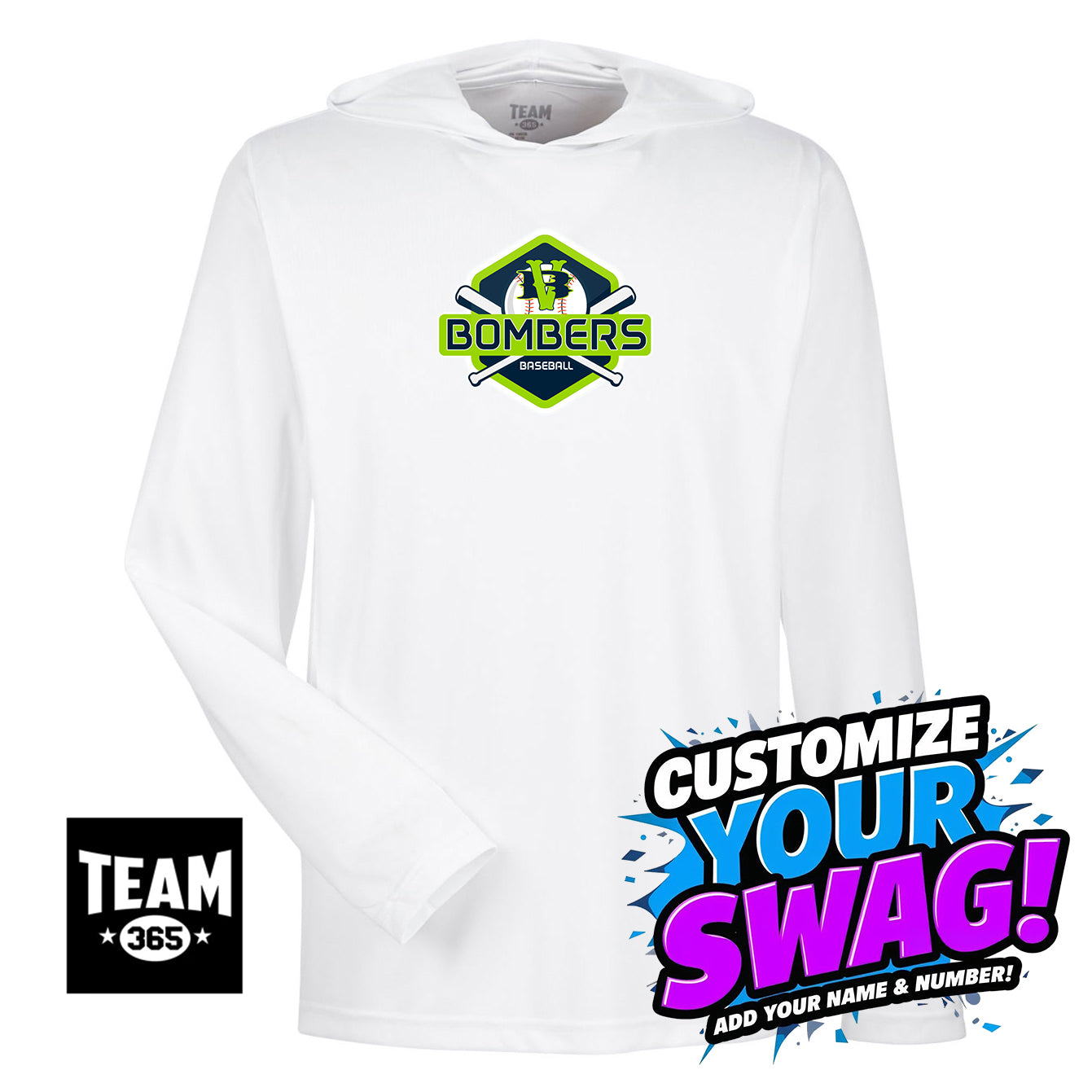 Team 365 Youth & Men's Zone Performance Hoodie - VB Bombers Baseball