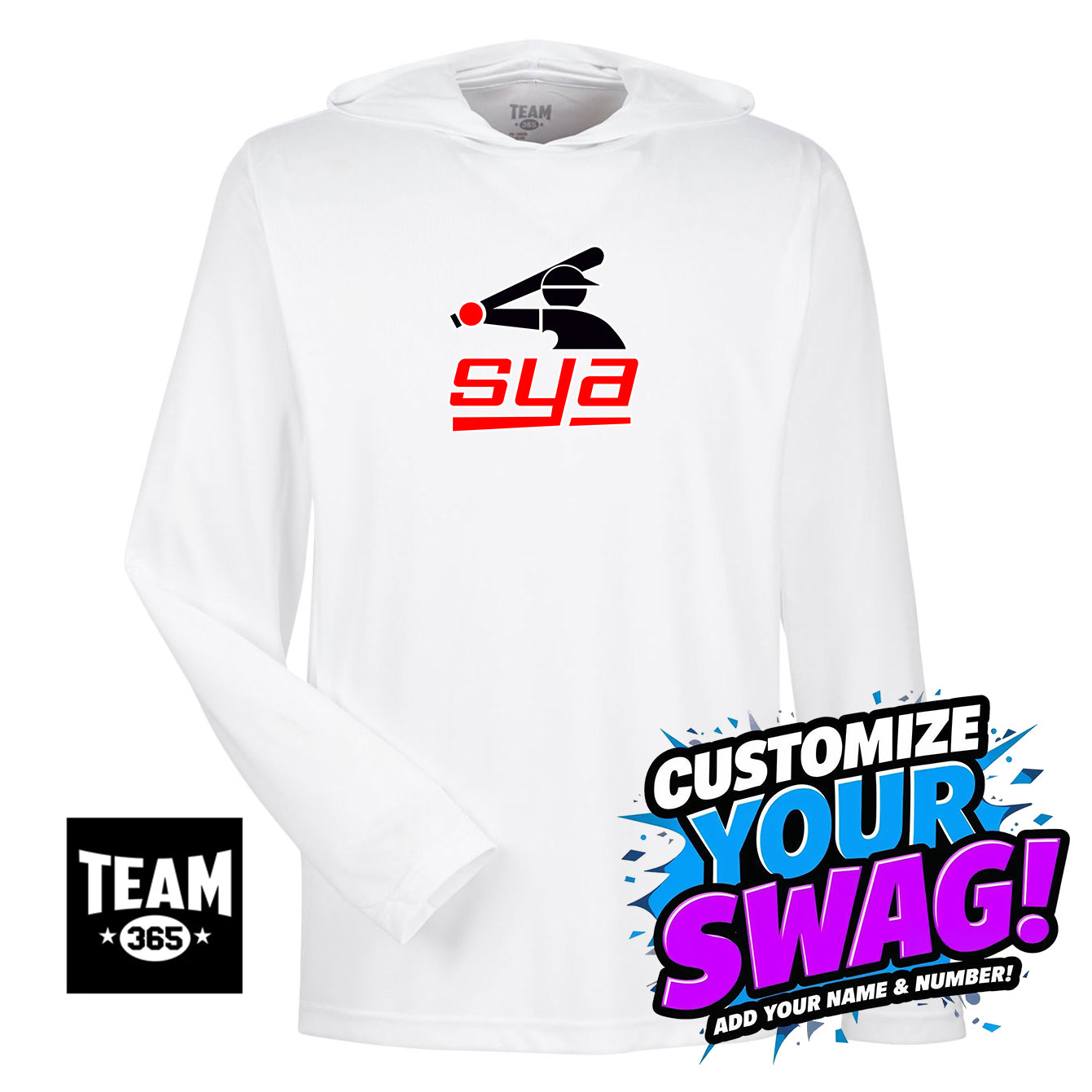 Team 365 Youth & Men's Zone Performance Hoodie - SYA Batter Logo