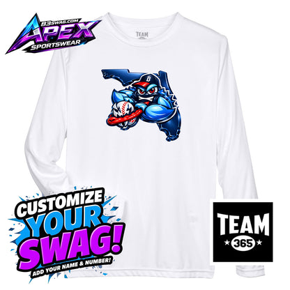 APEX Team 365 Youth & Men's Zone Performance Long-Sleeve T-Shirt - FCA Blueclaws Baseball