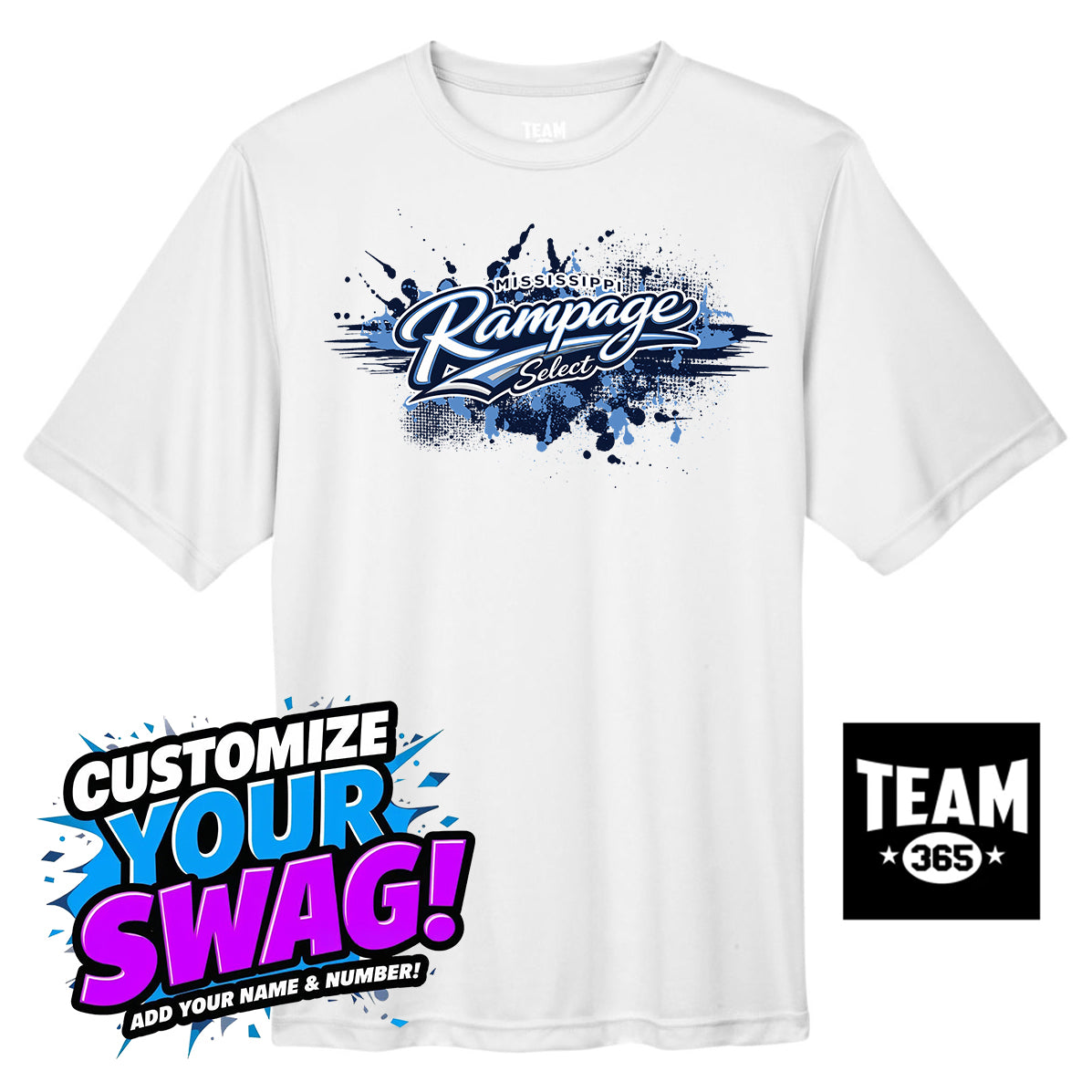 Team 365 Youth & Men's Zone Performance T-Shirt - Mississippi Rampage Select Softball