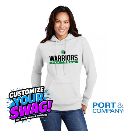 Port & Company Women's Core Fleece Pullover Hooded Sweatshirt LPC78H - Hopatcong Warriors Football