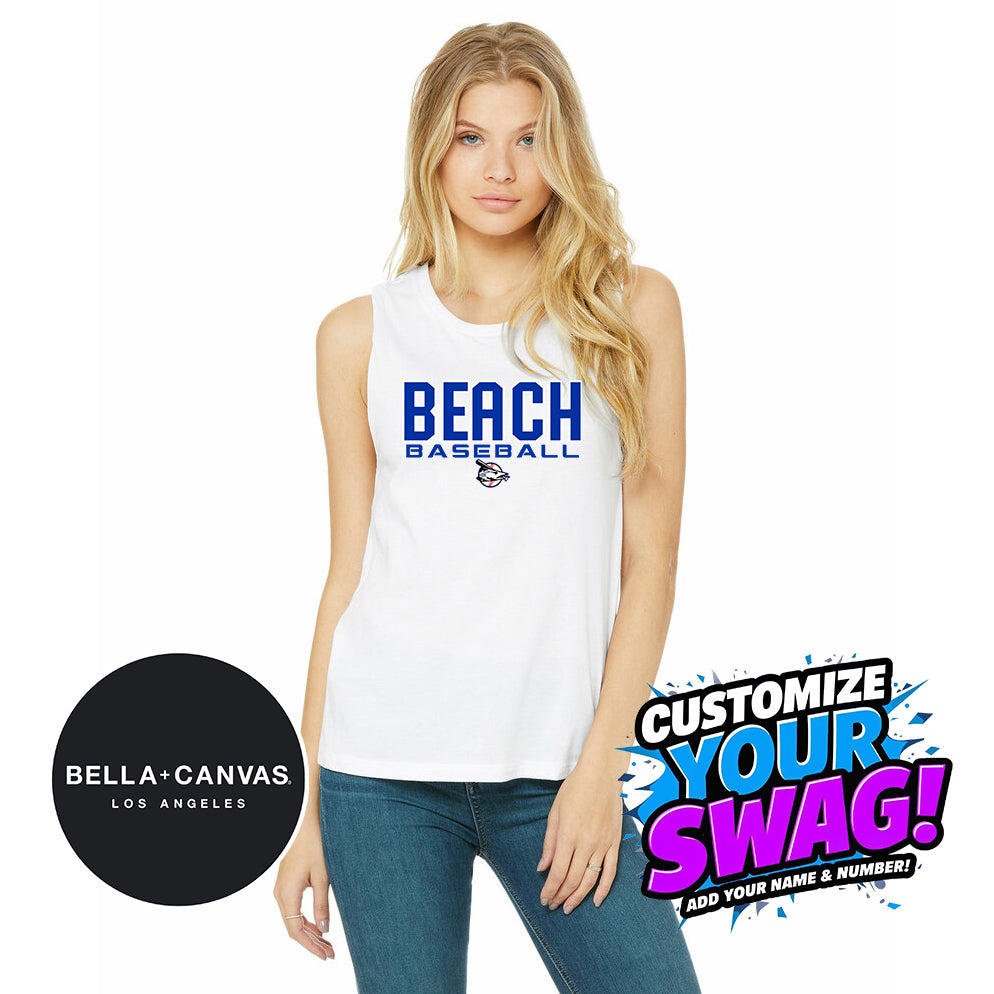 Bella + Canvas B6003 Women's Jersey Muscle Tank - Jax Beach Baseball