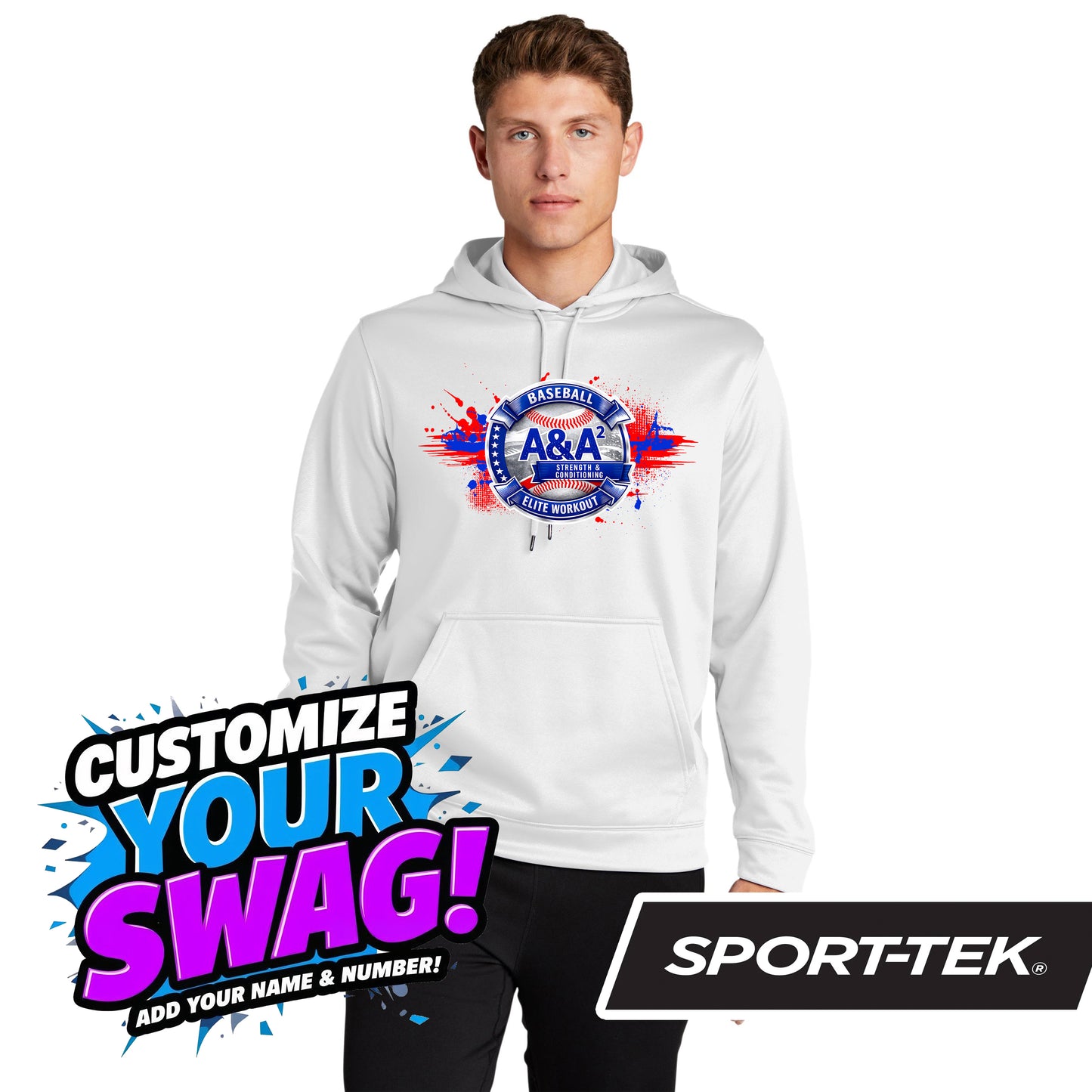 Sport-Tek Sport-Wick Fleece Hooded Pullover F244 - A&A Baseball Elite