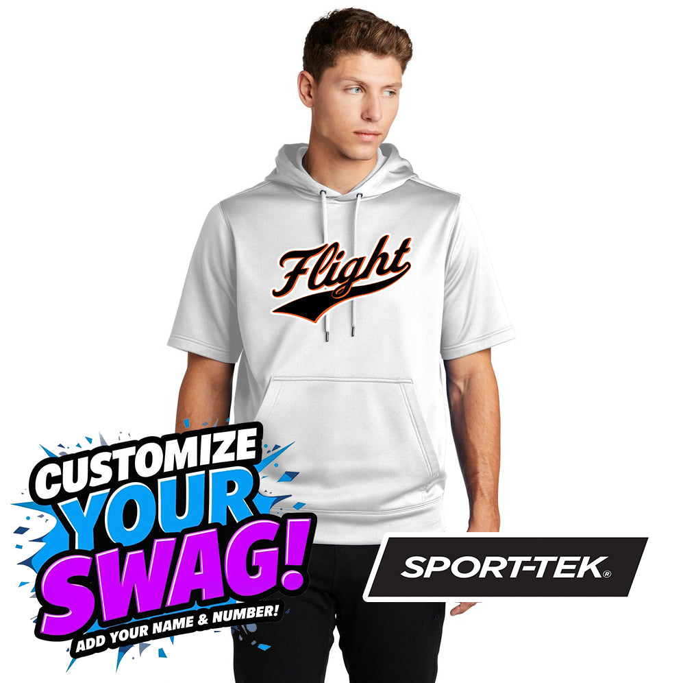 Sport-Tek Sport-Wick Fleece Short Sleeve Hooded Pullover ST251 - FCF Flight Baseball