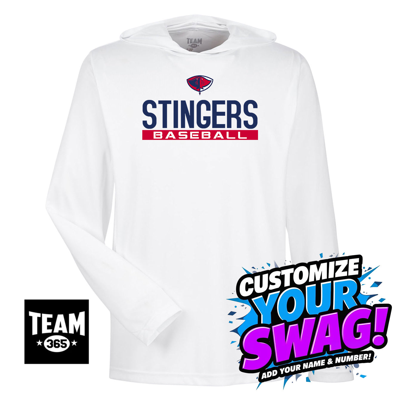 Team 365 Youth & Men's Zone Performance Hoodie - Pasco Stingers Baseball