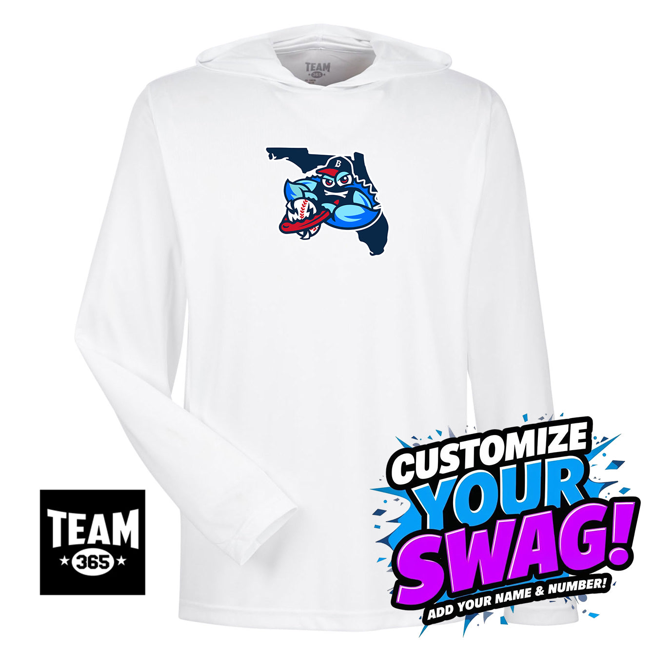 Team 365 Youth & Men's Zone Performance Hoodie - FCA Blueclaws Baseball