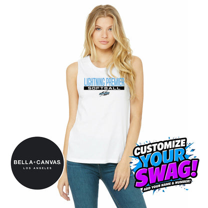 Bella + Canvas B6003 Women's Jersey Muscle Tank - Lightning Premier Softball