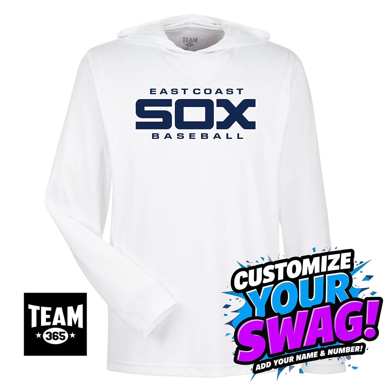 Team 365 Youth & Men's Zone Performance Hoodie - East Coast Sox Baseball