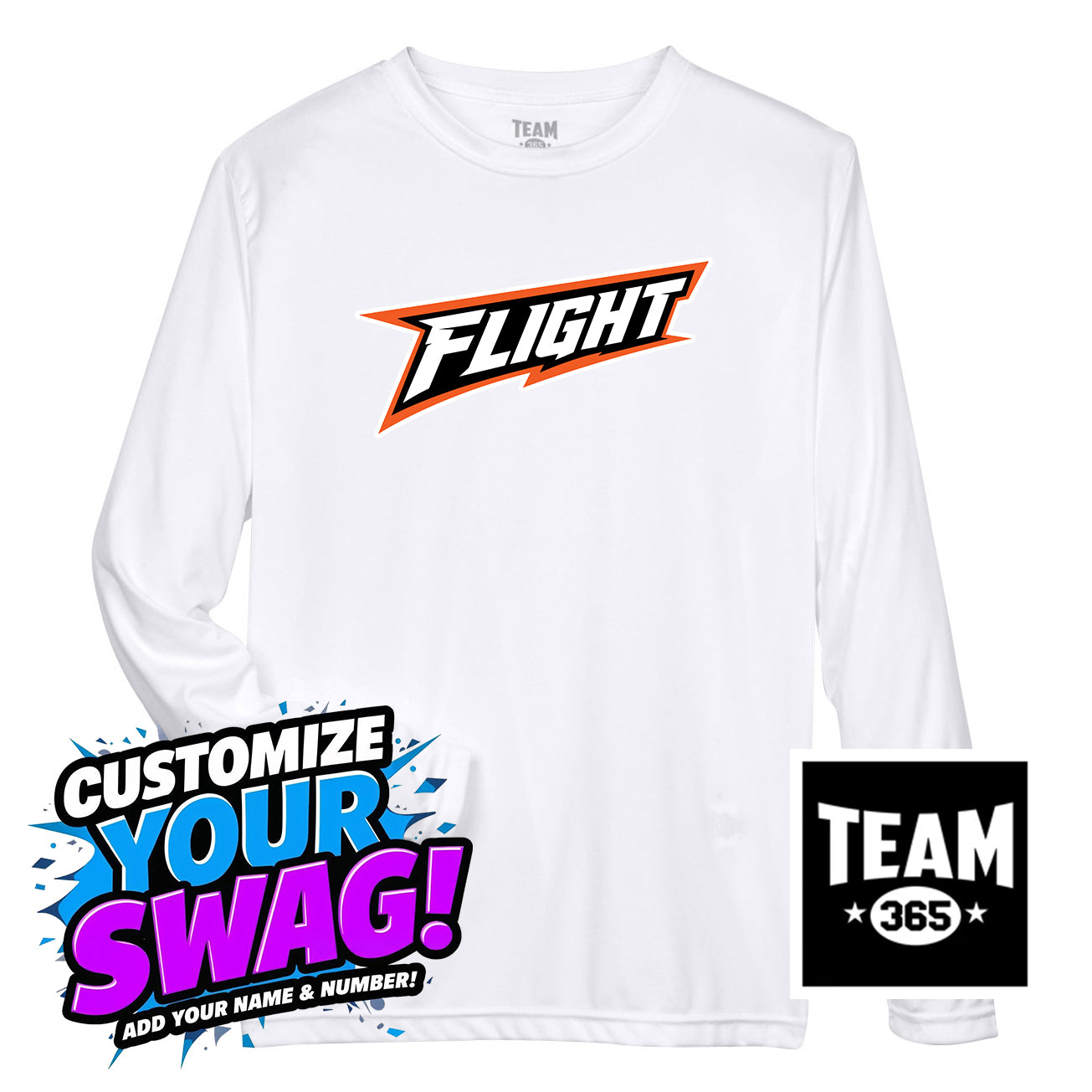 Team 365 Youth & Men's Zone Performance Long-Sleeve T-Shirt - FCF Flight Baseball