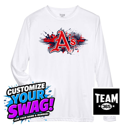 Team 365 Youth & Men's Zone Performance Long-Sleeve T-Shirt - Little Rock A's Baseball