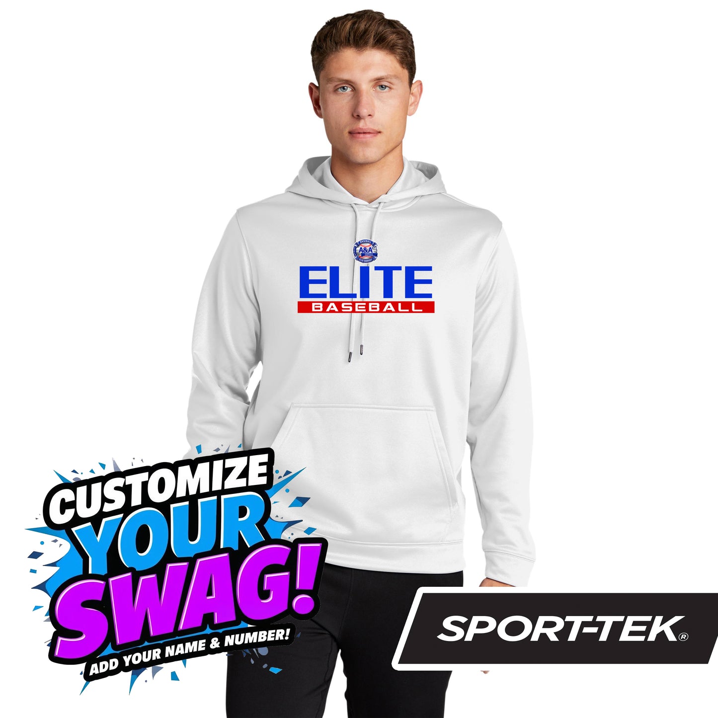Sport-Tek Sport-Wick Fleece Hooded Pullover F244 - A&A Baseball Elite