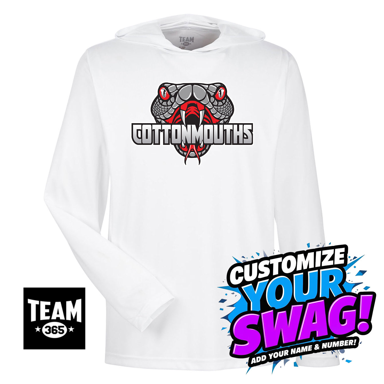 Team 365 Youth & Men's Zone Performance Hoodie - Black Creek Cottonmouths