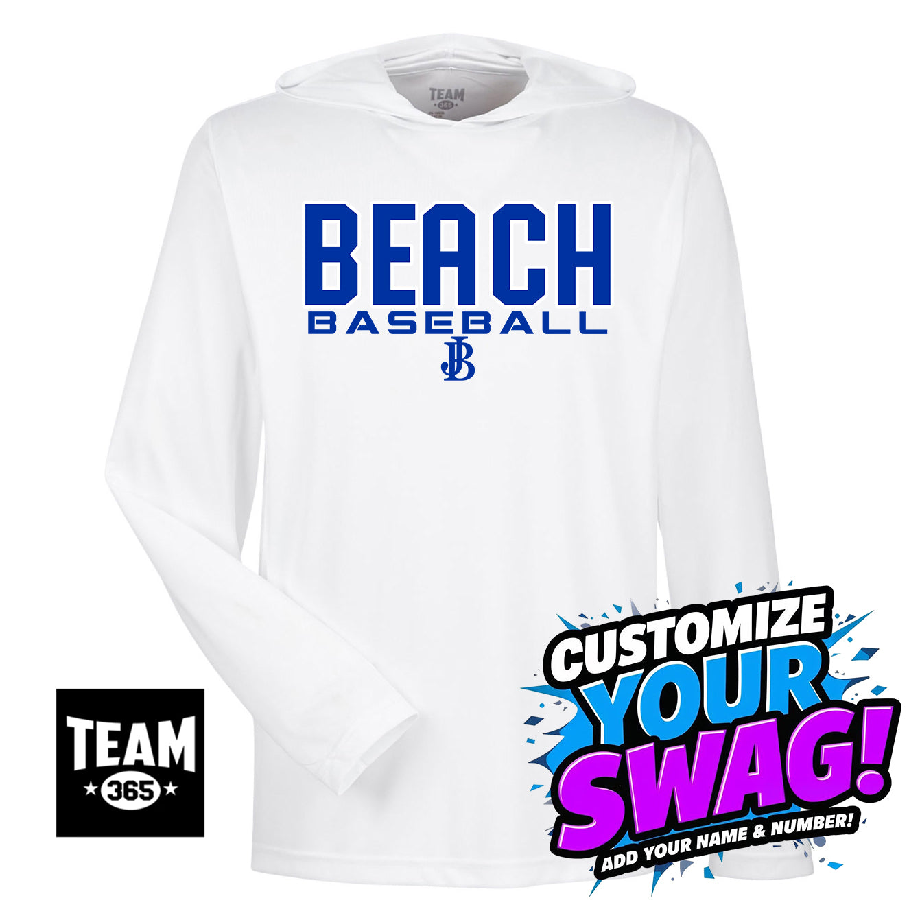 Team 365 Youth & Men's Zone Performance Hoodie - Jax Beach Baseball