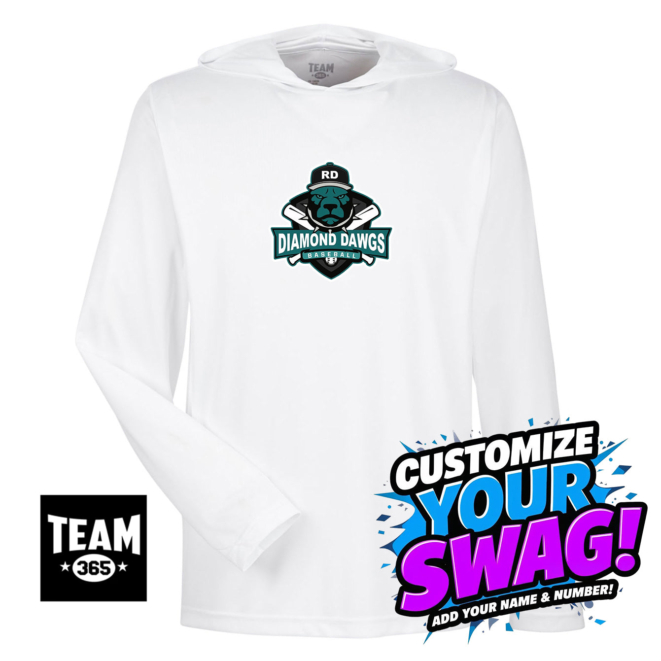 Team 365 Youth & Men's Zone Performance Hoodie - Diamond Dawgs Baseball