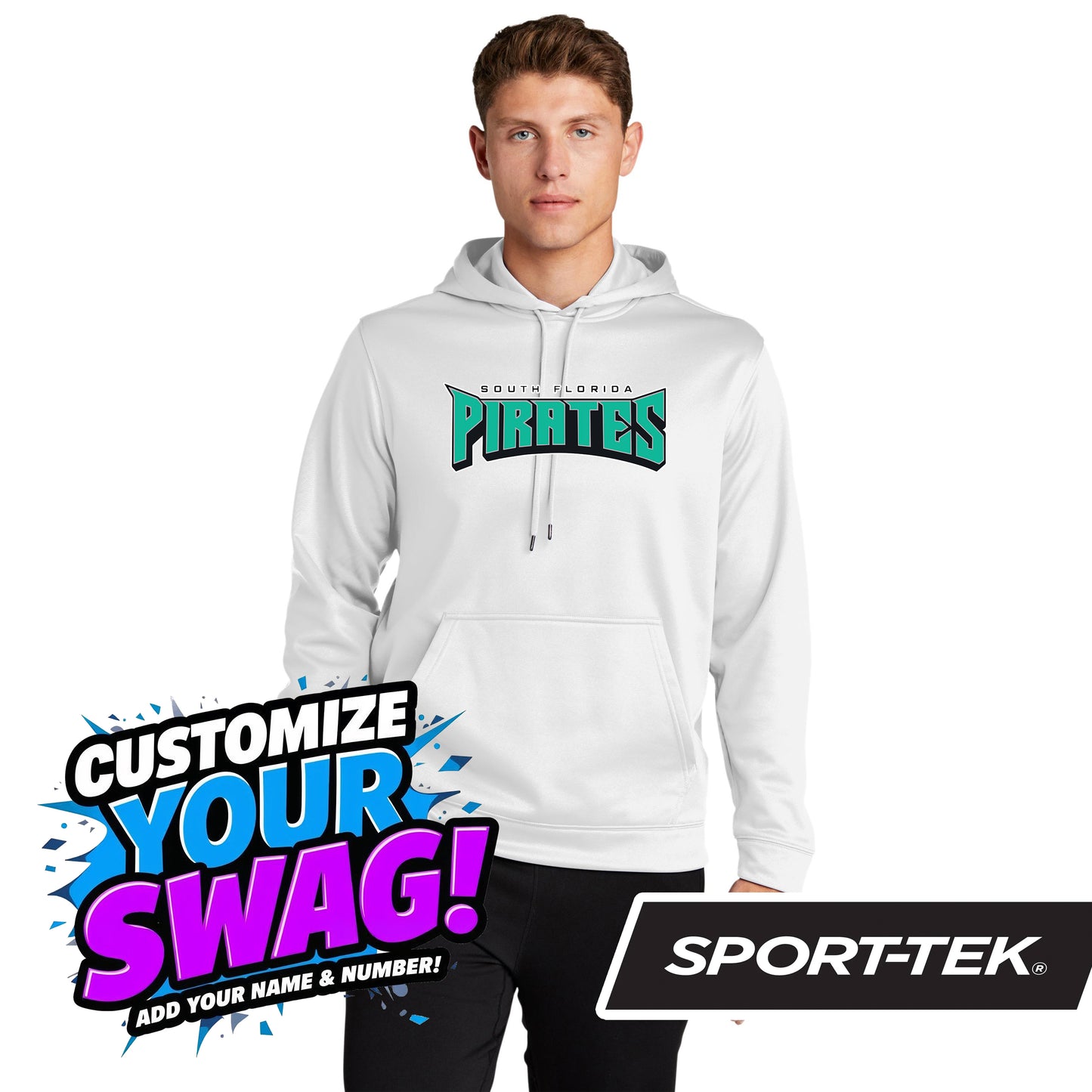 Sport-Tek Sport-Wick Fleece Hooded Pullover F244 - South Florida Pirates
