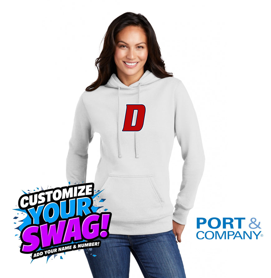 Port & Company Women's Core Fleece Pullover Hooded Sweatshirt LPC78H - North Florida Dynasty