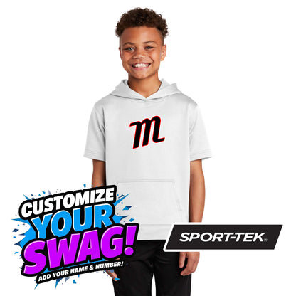 Sport-Tek Youth Sport-Wick Fleece Short Sleeve Hooded Pullover YST251 - SYA Mets "M" Logo