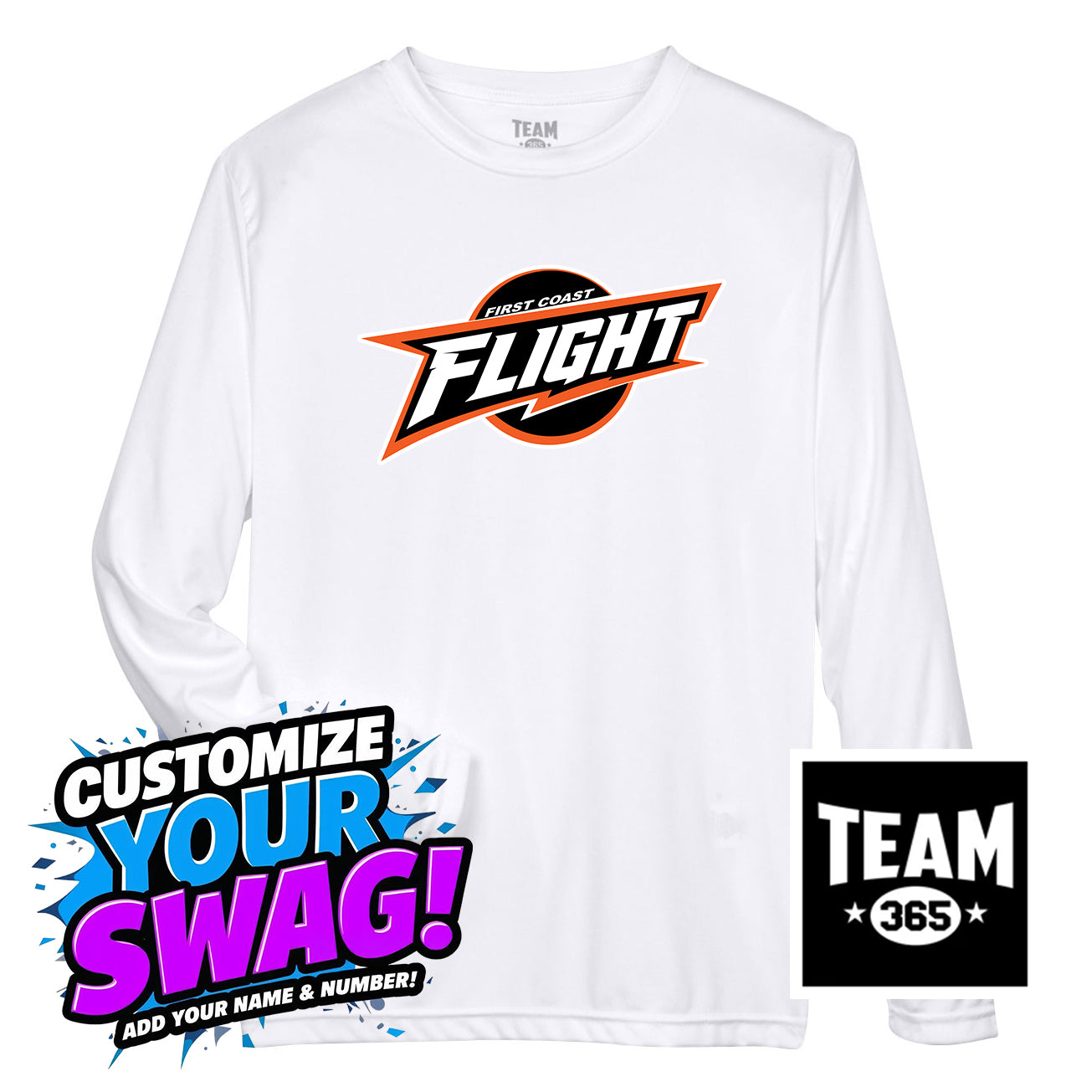 Team 365 Youth & Men's Zone Performance Long-Sleeve T-Shirt - FCF Flight Baseball