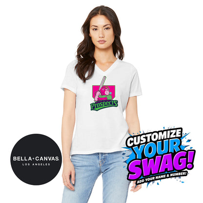 Bella + Canvas 6415 Ladies' Relaxed Triblend V-Neck T-Shirt - OSP Gorilla Queens Softball