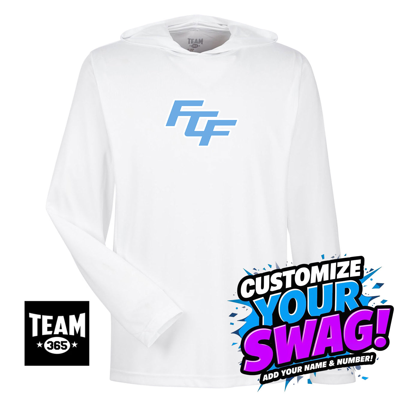 Team 365 Youth & Men's Zone Performance Hoodie - FCF Flight Baseball Blue
