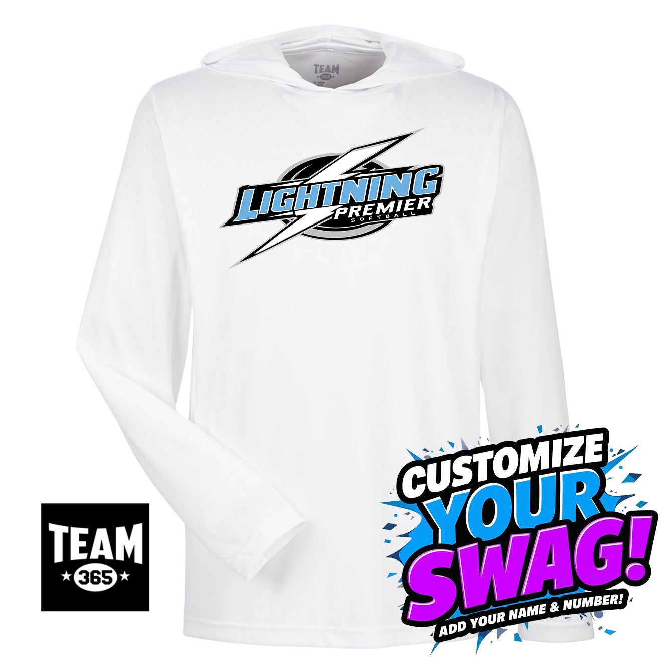 Team 365 Youth & Men's Zone Performance Hoodie - Lightning Premier Softball