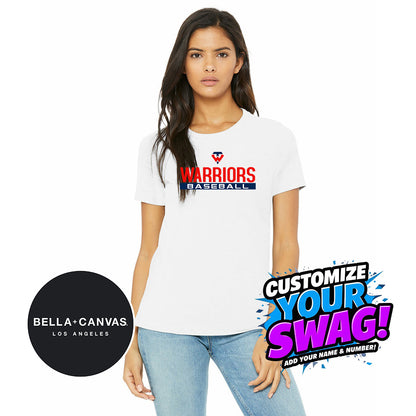 Bella + Canvas B6400 Women's Relaxed Jersey Short-Sleeve T-Shirt - Tampa Warriors Baseball