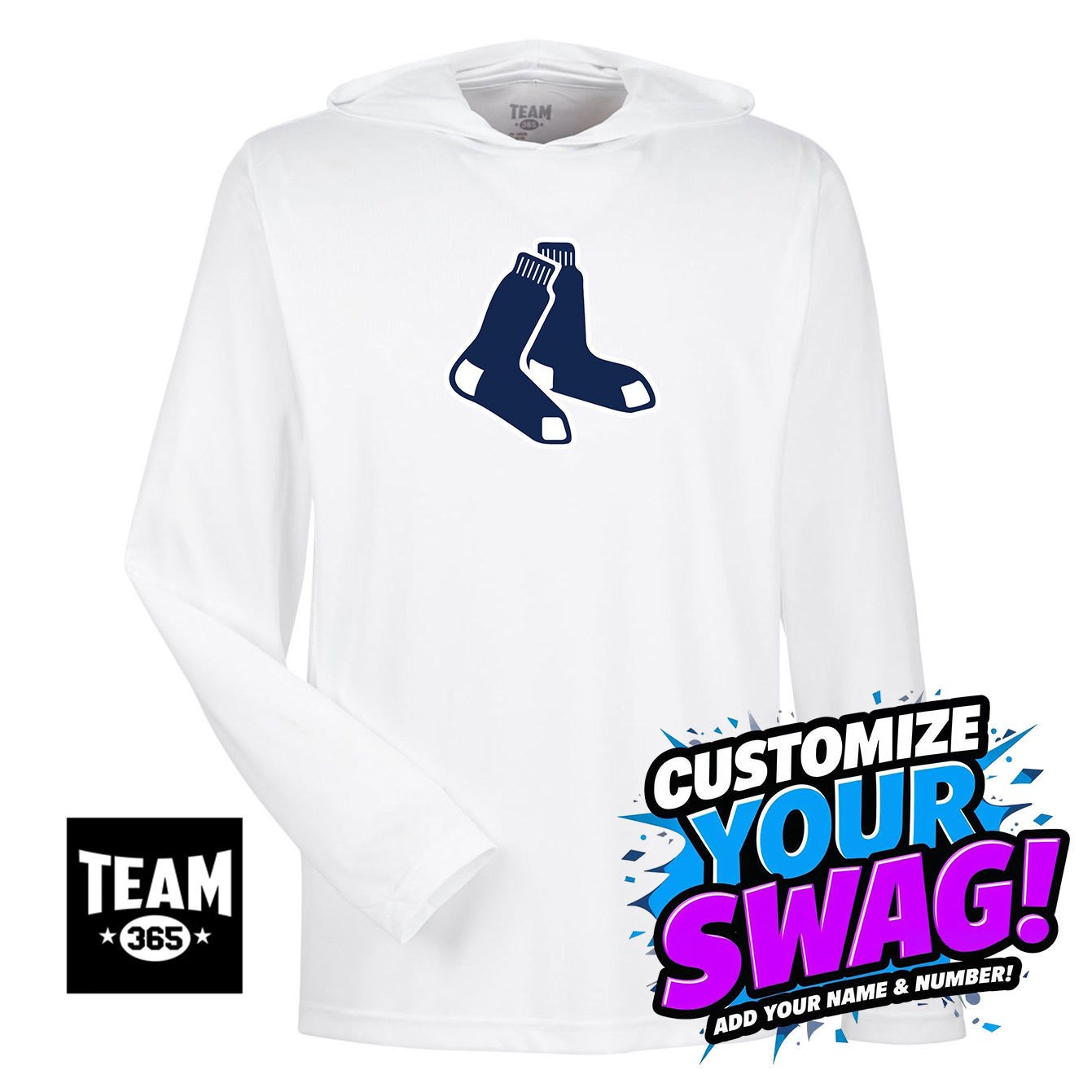 Team 365 Youth & Men's Zone Performance Hoodie - Blue Sox Baseball