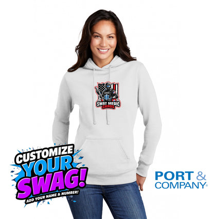 Port & Company Women's Core Fleece Pullover Hooded Sweatshirt LPC78H - Swat Medic Cards