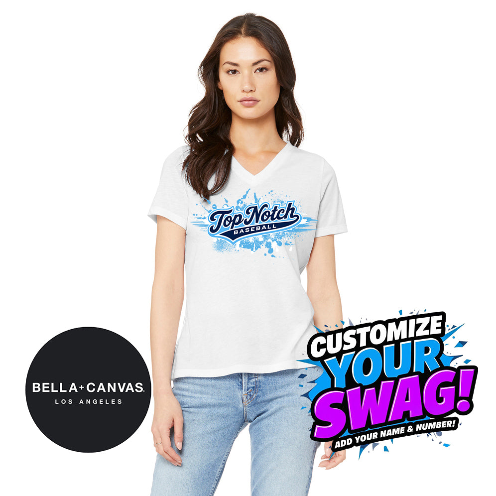 Bella + Canvas 6415 Ladies' Relaxed Triblend V-Neck T-Shirt - Top Notch Baseball