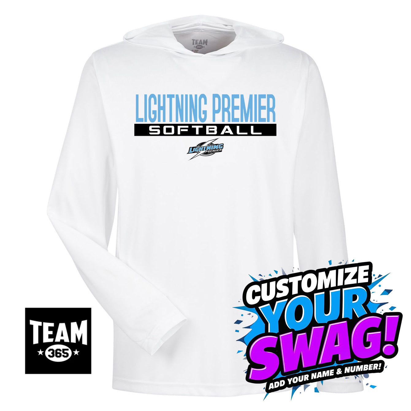 Team 365 Youth & Men's Zone Performance Hoodie - Lightning Premier Softball