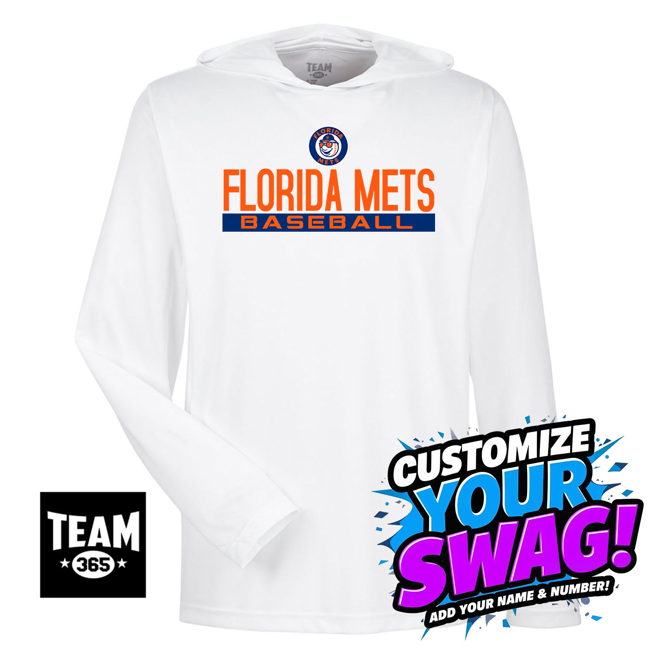 Team 365 Youth & Men's Zone Performance Hoodie - Florida Mets Baseball