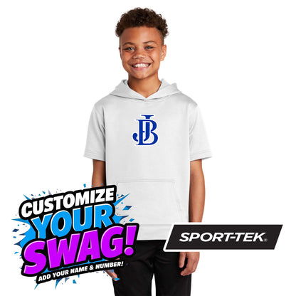 Sport-Tek Youth Sport-Wick Fleece Short Sleeve Hooded Pullover - Jax Beach Baseball