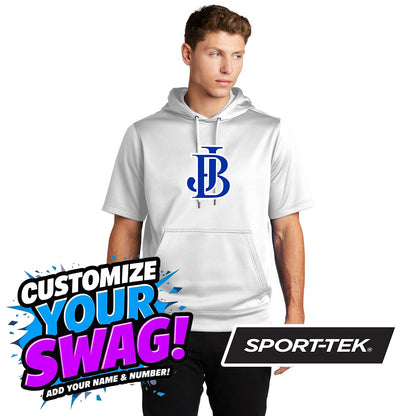 Sport-Tek Sport-Wick Fleece Short Sleeve Hooded Pullover - Jax Beach Baseball