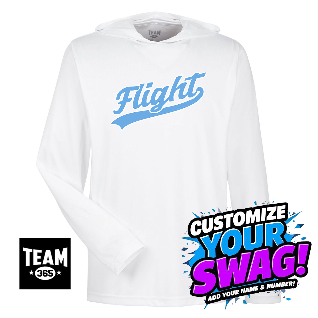 Team 365 Youth & Men's Zone Performance Hoodie - FCF Flight Baseball Blue