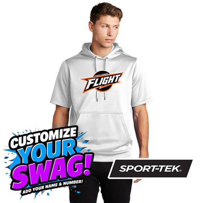 Sport-Tek Sport-Wick Fleece Short Sleeve Hooded Pullover ST251 - FCF Flight Baseball