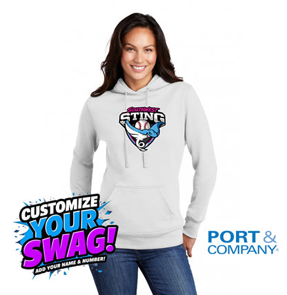 Port & Company Women's Core Fleece Pullover Hooded Sweatshirt LPC78H - Southwest Sting Baseball