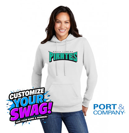 Port & Company Women's Core Fleece Pullover Hooded Sweatshirt LPC78H - South Florida Pirates