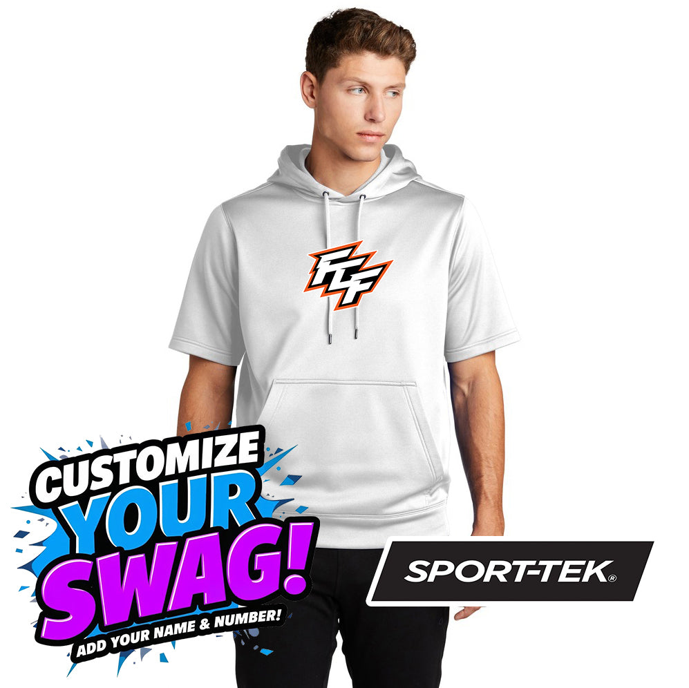 Sport-Tek Sport-Wick Fleece Short Sleeve Hooded Pullover ST251 - FCF Flight Baseball
