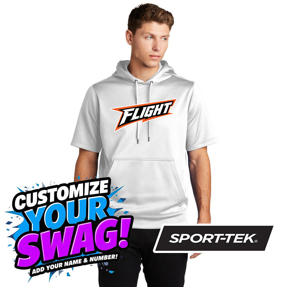 Sport-Tek Sport-Wick Fleece Short Sleeve Hooded Pullover ST251 - FCF Flight Baseball
