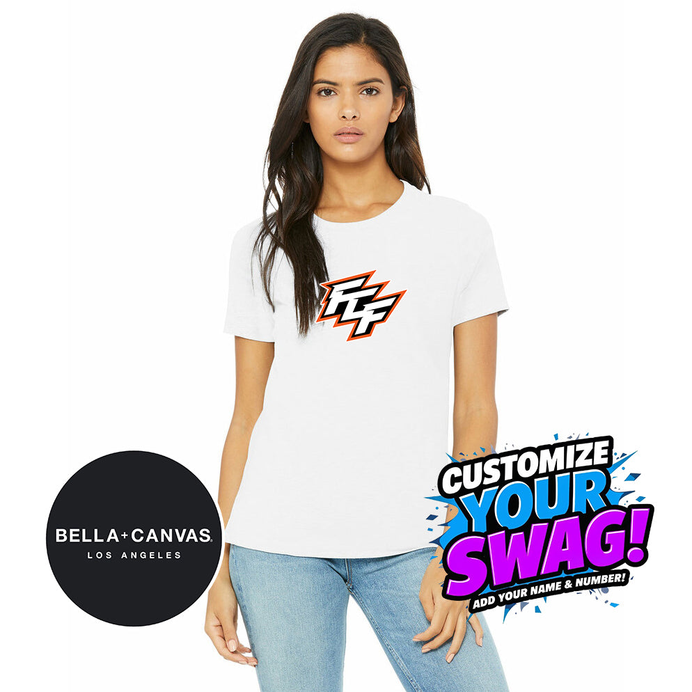 Bella + Canvas B6400 Women's Relaxed Jersey Short-Sleeve T-Shirt - FCF Flight Baseball