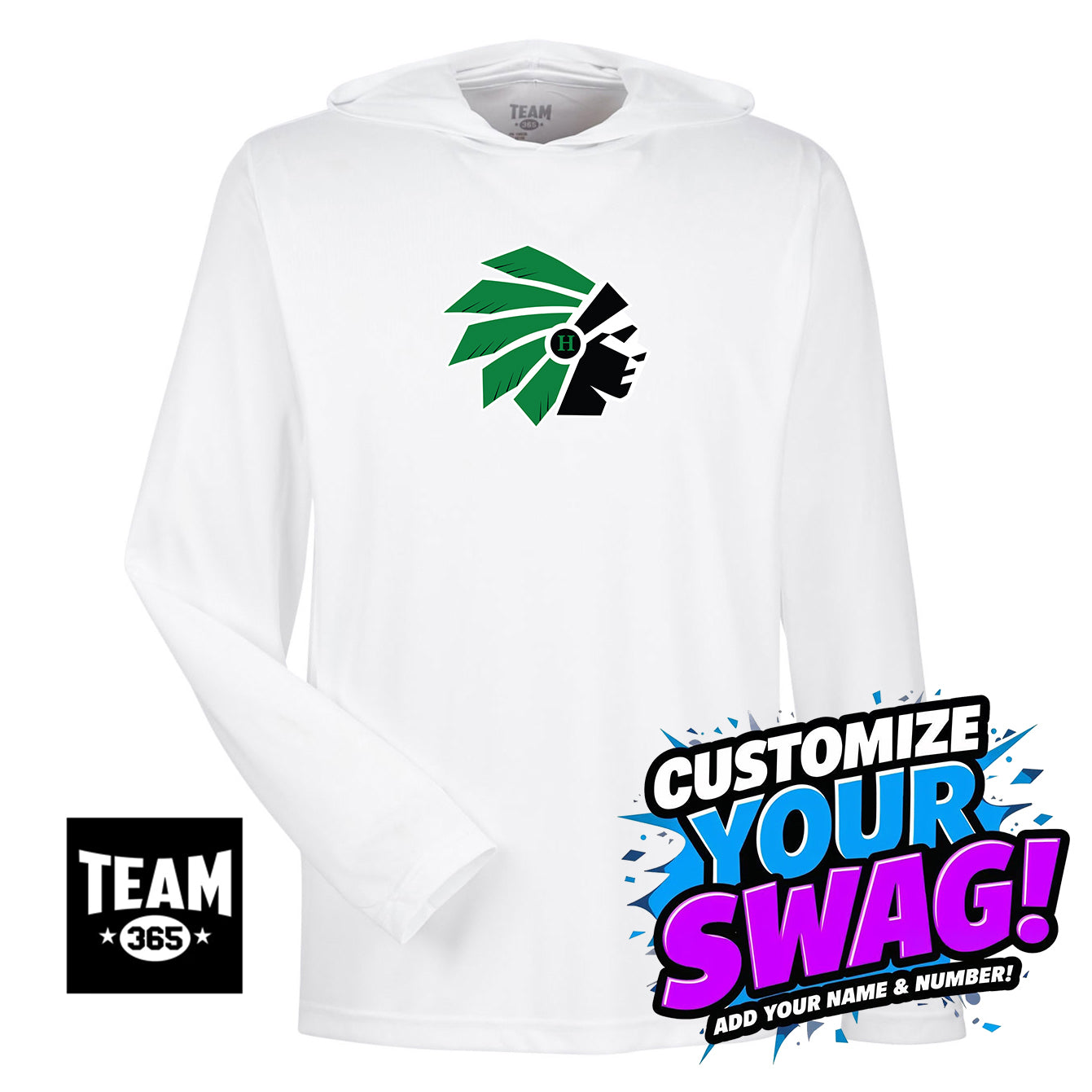 Team 365 Youth & Men's Zone Performance Hoodie - Hopatcong Warriors Football & Cheer