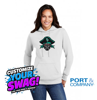 Port & Company Women's Core Fleece Pullover Hooded Sweatshirt LPC78H - South Florida Pirates