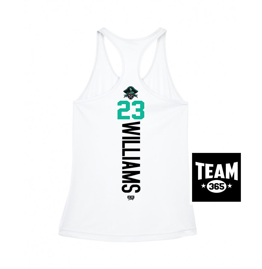 Team 365 TT11WRC Women's Zone Performance Racerback Tank - South Florida Pirates