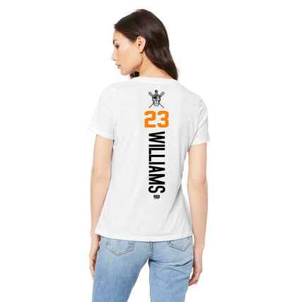 Bella + Canvas 6415 Ladies' Relaxed Triblend V-Neck T-Shirt - St. Johns TItans Baseball