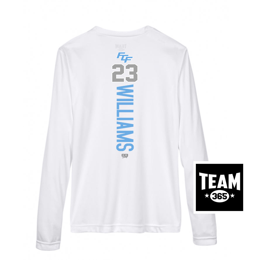 Team 365 TT11WL Women's Zone Performance Long-Sleeve T-Shirt - FCF Flight Baseball Blue